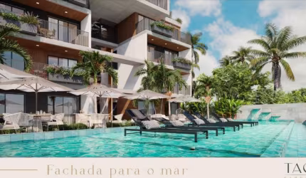 TM -Flat à beira mar no melhor trecho de banho da Praia de Tamandaré