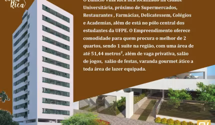 APARTAMENTO COM 02 QUARTOS NA VÁRZEA-RECIFE/PE