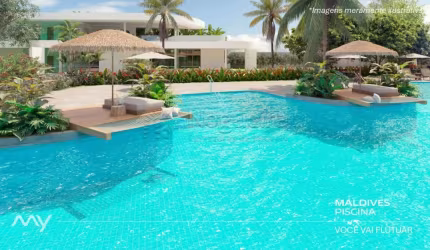 Invista no paraíso! Flat em Muro Alto com excelente área de lazer