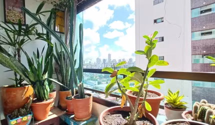 Praça dos Cactos - 85m² - 2 quartos - Varanda - Todo reformado, andar alto, móveis fixos- Bongi