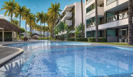 Excelente apartamento de 2 quartos, varanda localizado na praia dos Carneiros. Não Perca!!