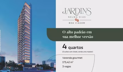 Jardins Nelma Dias|4 quartos|3 suítes/173M²/Lançamento/Boa Viagem