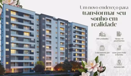 Janga Garden Residence | Apartamento de 2 quartos com Lazer Completo!