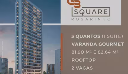 Square Rosarinho| Lindo Gabriel Bacelar na ZN | Financie 90% do Valor | 82m | 3 Quart