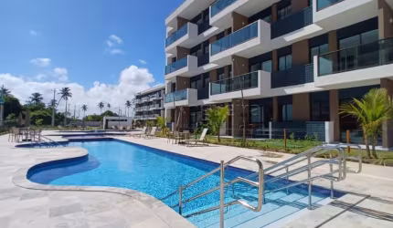 Vendo excelente flat mobiliado localizado em Muro alto, com 28,55m² de área útil.