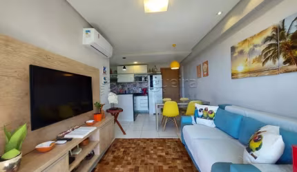 Excelente apartamento MOBILIADO, em condomínio Beira Mar, com 65,00m² de área útil.