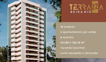 Terrazza Beira Rio: Seu Novo Lar à Beira do Capibaribe! com 4 quartos em Madalena - Recife