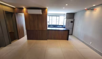 Apartamento com área de 64m², 02 quartos, 01 suíte, 02 vagas de garagem, no Funcionários. Prédio com lazer completo.