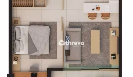 Apartamento com 1 dormitório à venda, 40 m² por R$ 596.000,00 - Meireles - Fortaleza/CE