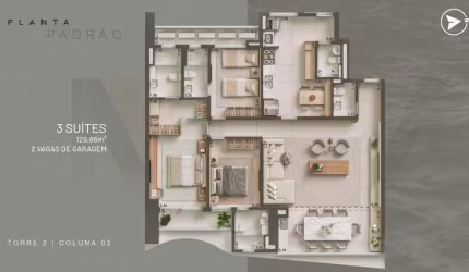 Apartamento com 3 dormitórios à venda, 129 m², a partir de R$ 1.501.090 - Meireles - Fortaleza/CE