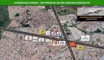 EXCELENTE AREA COMERCIAL NA AVENIDA DAS TORRES EM SAO JOSE DOS PINHAIS