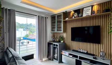 Apartamento à venda - 1 suíte + 1 quarto - lateral da rua Farroupilha - bairro Floresta - Joinville/SC.