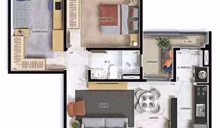 Apartamento com 2 dormitórios à venda, 58 m² por R$ 487.515,26 - Jardim do Lago - Jundiaí/SP