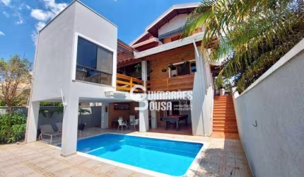Sobrado alto padrão com piscina, espaço gourmet e 3 dormitórios- Terras do Oriente, Valinhos/SP  (Próx. Vinhedo)
