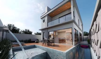 Casa de 250m² em Piçarras: 5 Suítes, Piscina e Churrasqueira