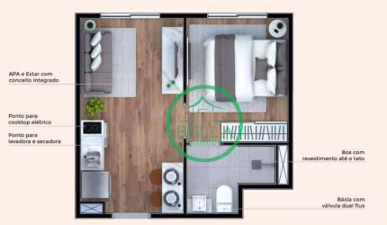 Apartamento com 1 dormitório à venda, 26 m² por R$ 225.000,00 - Jardim Aeroporto - São Paulo/SP