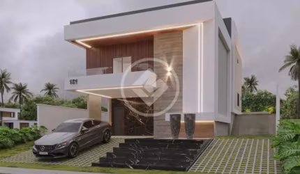 Casa em condomínio com  240 m2 de área -  fase final de acabamento