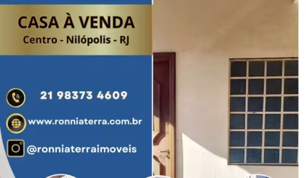 ÓTIMA OPORTUNIDADE CASA À VENDA CENTRO NILÓPOLIS-RJ