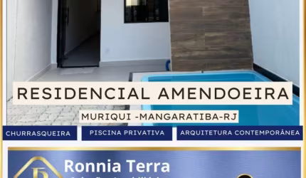 Casa com piscina à venda em Muriqui-Mangaratiba-RJ