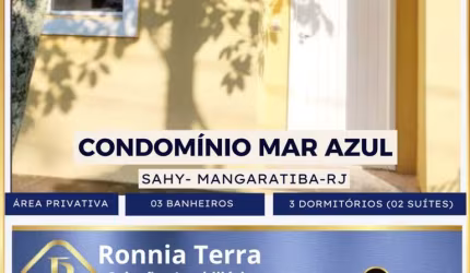 Casa em Condomínio 3 quartos-Sahy-Mangaratiba-RJ