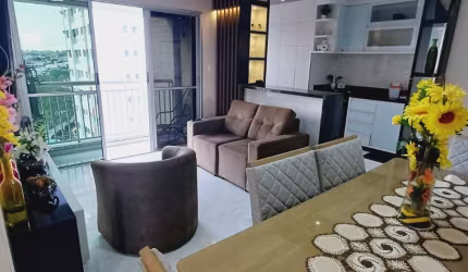 PARADISE LAKE, Dom Pedro.  100% Mobiliado, 84m², 6° andar, 3 quartos/1 suite e 2 vagas