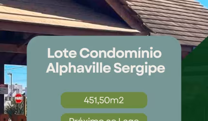 LOTE ALPHAVILLE - 451M2 - PRÓXIMO LAGO