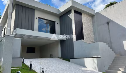 Casa térrea à venda, no Condomínio Parque dos Ingleses Jardim Carvalho com 3 suítes, Ponta Grossa,
