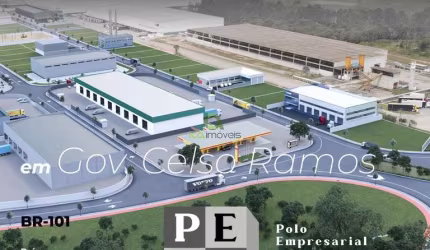 Terrenos de 1 000 M² para galpão  industrial na  BR 101 em Governador Celso Ramos SC.