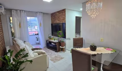 Apartamento para venda  Semi Mobiliado com 2 Quartos, Sacada com Churrasqueira e Garagem Coberta,  55m²,1º Andar, Biguaçu / Residencial Açores