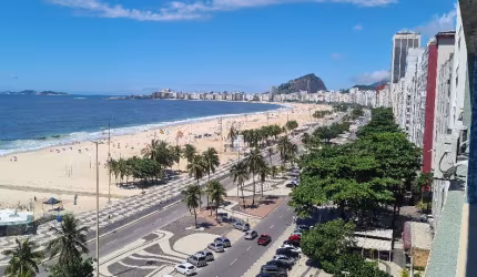 Aluguel Anual (12Meses) AV Atlântica LEME/COPACABANA Apto com 12m de Frente Para o Mar!!!!!