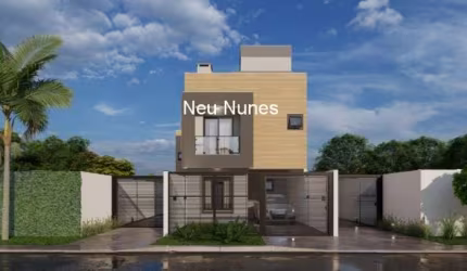 Sobrado a venda 3 quartos com suite e terraço com churrasqueira- Xaxim- Curitiba