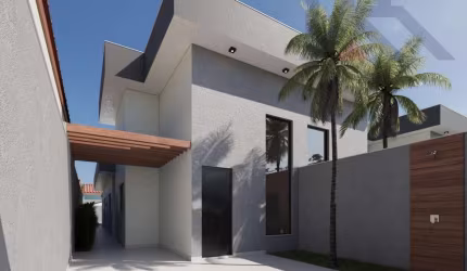 Casa de Praia/Nova para Venda em Itanhaém, Grandesp, 2 dormitórios, 1 suíte, 2 banheiros, 2 vagas