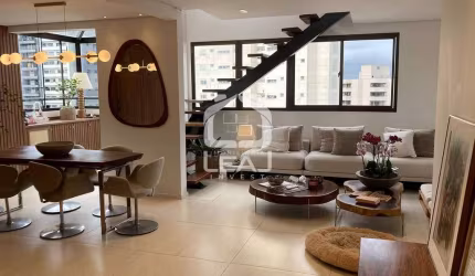 Cobertura  Duplex Cinematográfica Mobiliada  à Venda, 183 m², 2 Suítes, Lavabo, Depósito e 3 Vagas