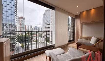 Apartamento Studio MOBILIADO para locação com 1 dormitório, 1 vaga de garagem, com 60 m² - Itaim Bibi