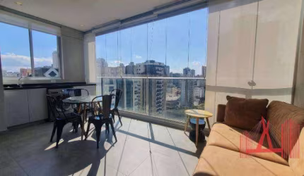 Studio mobiliado para alugar, 47 m² - Moema - São Paulo/SP