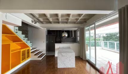 Apartamento Duplex com 1 dormitório para alugar, 105 m² por R$ 8.105,75/mês - Campo Belo - São Paulo/SP