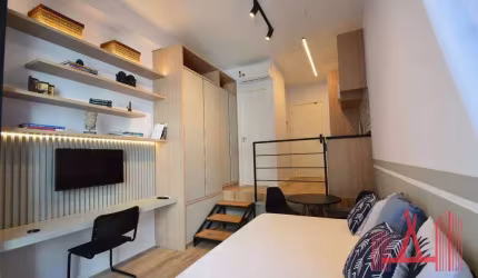 Apartamento Studio MOBILIADO para Locação com 1 dormitório, com 25 m² - Perdizes