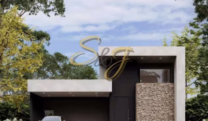 CASA TERREA COM TRÊS SUITES A VENDA NO PARQUE BRASIL 500- COND. SANTORINI - PAULÍNIA SP