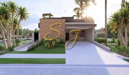 CASA TERREA COM TRÊS SUITES A VENDA NO BAIRRO PARQUE BRASIL 500- COND. SANTORINI - PAULÍNIA SP