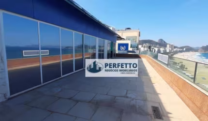 Vende - Av. Atlântica, Cobertura Linear, frontal mar, com 425m2