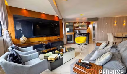 Apartamento com 178 m2 - 4 quartos (3 suítes) - Mobiliado - Cond. Safira Tirol - 3 vagas - Nascente