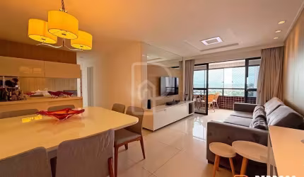 Apto com 109 m2 - 3 suítes - Ravissant Lagoa Nova - Alto Padrão Reformado - 3 vagas - Andar alto - Financiável