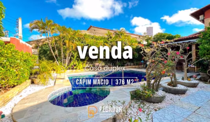Casa Duplex a venda | 376m2 | 4 suítes | Lado sombra | energia solar | 4 Vagas | Capim Macio Natal/RN