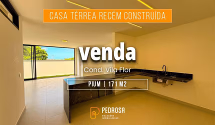 VENDA CASA | CONDOMINIO VILA FLOR | 171 m2 | R$ 850 mil | 3 suítes | casa térrea | Nunca habitada