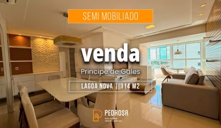 apartamento a venda com 114 m2 | 3 quarto | Semi mobiliado | Reformado | 2 vagas  em Lagoa Nova Natal /RN