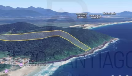 Terreno à venda em Garopaba-SC, na Praia do Siriú: 109.000m² em condomínio residencial, área para agrofloresta. Área privilegiada!