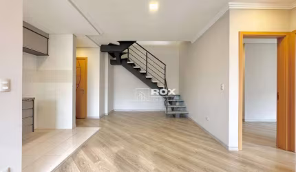 Cobertura Duplex, nova, com 132,72m² de apartamento + 22,28m² de terraço descoberto.