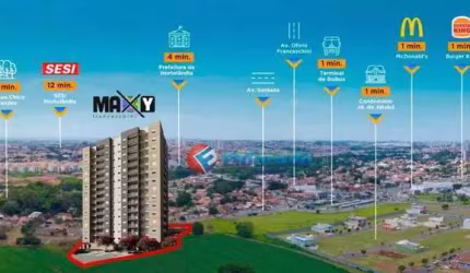 Apartamento com 2 quartos à venda, 56 m² por R$ 365.900 - Parque Ortolândia - Hortolândia/SP