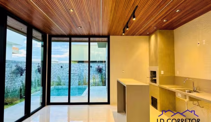 Casa de luxo em condomínio com 4 quartos e 4 suítes no Residencial Goiânia Golfe Clube, Goiânia-GO - 214m² - Confira!