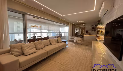 Luxuoso apartamento de 4 quartos no Setor Bueno, Goiânia-GO: 4 suítes, 3 salas, 6 banheiros, 3 vagas de garagem, 215m².